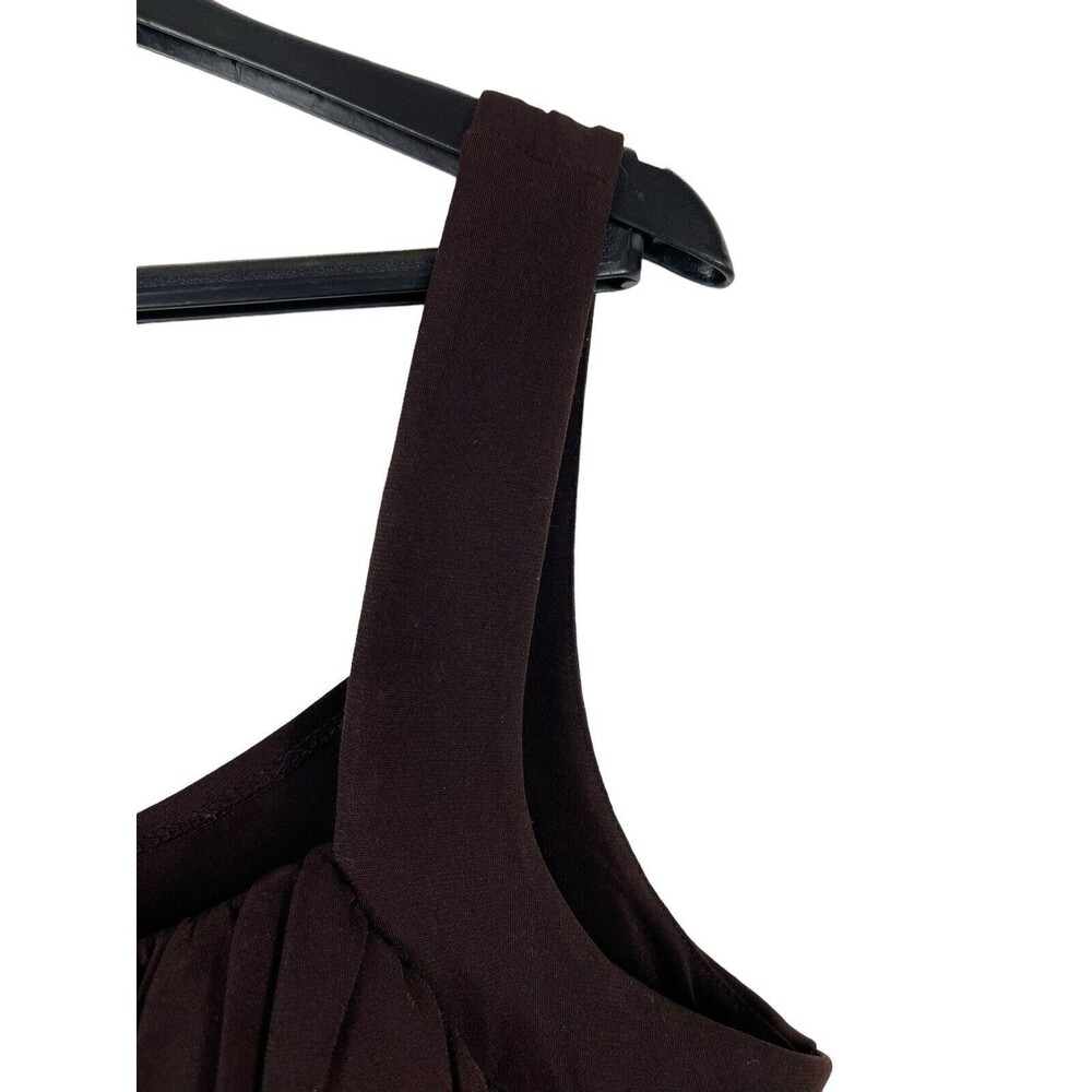 VTG 90s Y2K En Focus Brown Sleeveless Empire Waist Maxi Dress 10 - Picture 6 of 13